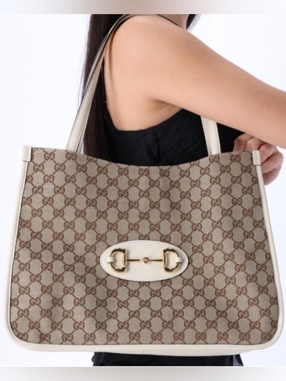 Gucci GG Canvas Medium Horsebit 1955 Tote